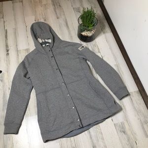 The North Face Re-Source Long Gray Hoodie Jacket